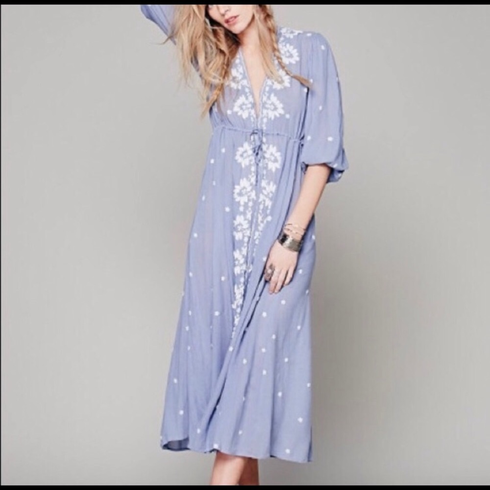 Free People embroidered fable dress